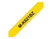 Brother MK621BZ - Ruban d'étiquettes papier auto-adhésives - 1 rouleau (9 mm x 8 m) - fond noir écriture jaune