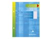 Clairefontaine - feuilles simples 17x22 cm - 200 pages - grands carreaux (Seyes) - perforées