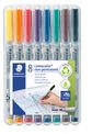 STAEDTLER LUMOCOLOR 315 - Pack de 8 marqueurs non permanents - pointe moyenne - couleurs assorties