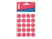 APLI PAPER - Adhesivo permanente - rojo - 19 mm de diámetro 100 etiqueta(s) (5 hoja(s) x 20) etiquetas redondas