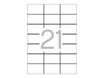 APLI PAPER - Blanco - 42.3 x 70 mm 2100 uds. (100 hoja(s) x 21) etiquetas