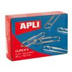 Caja clips plateados nâº4 50mm 80 unidades