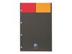 Oxford International - Bloc notes - A4 - 160 pages - petits carreaux - perforé