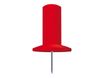 Exacompta - 25 Épingles papic - 10 mm - rouge