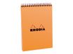 Rhodia Classic - Bloc notes à spirales - A5 - 80 pages - petits carreaux - à spirales
