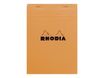 Rhodia Basics - Bloc notes - A5 - 160 pages - réglé avec marges - 80g - orange