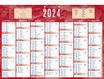 Bouchut 230 - Calendrier bancaire 7 mois par face - 38,5 x 54 cm - rouge