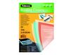 Fellowes - 100 couvertures à reliure A4 (21 x 29,7 cm) - plastique 150 microns - transparent