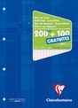 Clairefontaine - Bloc de cours - A4 - 300 pages - grands carreaux (Seyes) - perforé