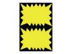 Apli Agipa - 100 cartons flash fluo - jaune - 6 x 9 cm