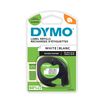 Dymo LetraTAG - Ruban d'étiquettes papier auto-adhésives - 1 rouleau (12 mm x 4 m) - fond blanc écriture noire