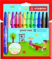 STABILO Power max - 12 Feutres - pointe large - couleurs assorties