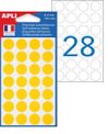 Apli Agipa - 168 Pastilles adhésives - jaune - diamètre 15 mm - réf 111844