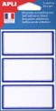 Apli Agipa - 24 Étiquettes scolaires cadre bleu - 34 x 75 mm - réf 111951