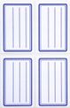 Apli Agipa - 32 Étiquettes scolaires cadre et lignes bleus - 36 x 56 mm - réf 111977