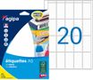 Apli Agipa - Etui A5 - 320 Étiquettes blanches multi-usages - 48,5 x 25 mm - coins arrondis - réf 114014