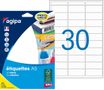 Apli Agipa - Etui A5 - 480 Étiquettes blanches multi-usages - 19 x 38 mm - coins arrondis - réf 114016