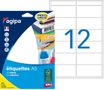 Apli Agipa - Etui A5 - 192 Étiquettes blanches multi-usages - 32 x 70 mm - coins arrondis - réf 114026