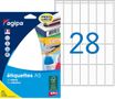 Apli Agipa - Etui A5 - 448 Étiquettes blanches multi-usages - 48,5 x 18,5 mm - coins arrondis - réf 114036