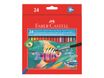 Faber-Castell - 24 Crayons de couleur aquarellables + 1 pinceau