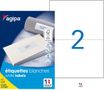 Apli Agipa - 200 Étiquettes adhésives blanches multi-usages - 210 x 148,5 mm - coins droits - réf 119016