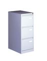 Classeur métallique monobloc professionnel - 3 tiroirs - H102 x L41 x P62 cm - gris clair