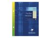 Clairefontaine - feuilles simples 17x22 cm - 100 pages - grands carreaux (Seyes) - perforées - vert