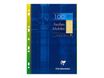 Clairefontaine - feuilles simples A4 - 100 pages - grands carreaux (Seyes) - perforées - jaune