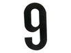 Pickup - Étiquette autocollante - 90 mm - Chiffre 9 - noir mat