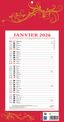 Calendrier bloc mensuel à feuillets année civile BOUCHUT "409 Rouge" 19 x 36 cm Pefc 70 %