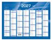 Quo Vadis - Calendrier mural - Français - Classic - Bleu - 14 mois de décembre à janvier - 27x21 cm - Papier Clairefontaine blanc - Fabrication française