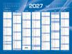 Quo Vadis - Calendrier mural - Français - Classic - Bleu - 14 mois de décembre à janvier - 55x40,5 cm - Papier Clairefontaine blanc - Fabrication française
