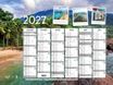 Quo Vadis - Calendrier mural - Français - Evasion - Evasion - 12 mois de janvier à décembre - 55x40,5 cm - Papier Clairefontaine blanc - Fabrication française