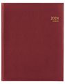Agenda Lima Concorde - 1 semaine sur 2 pages - 21 x 27 cm - bordeaux - Brepols
