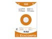 Fiches bristol quadrillées 5x5 perforées Exacompta – 125 x 200 mm – Paquet de 100 – Couleurs assorties