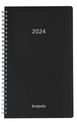 Agenda à spirale Polyprop Breform - 1 jour par page - 10 x 16,5 cm - noir - Brepols