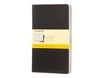 Moleskine Cahier - Journal - 13 x 21 cm - ivoire - quadrillé - noir