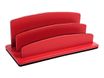 Quo Vadis Satiny - Trieur demi-rond 2 compartiments - 26 x 10,5 cm - rouge
