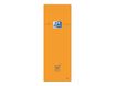 Oxford - Bloc shopping - 7,4 x 21 cm - 160 pages - petits carreaux - 80G - orange