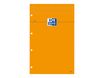 Oxford - Bloc notes - A4 + - 160 pages - petits carreaux - 80G - perforé - orange