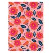 Carnet A6 ligné/petits carreaux Salto fleurs roses orange