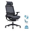 Fauteuil de bureau WALLACE - accoudoirs réglables - appui-tête réglable - noir