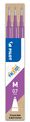 Pilot Frixion Ball - 3 Recharges pour rollers effaçables - 0,7 mm - mauve