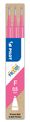 Pilot Frixion Ball - 3 Recharges pour rollers effaçables - 0,5 mm - rose