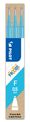 Pilot Frixion Ball - 3 Recharges pour rollers effaçables - 0,5 mm - turquoise