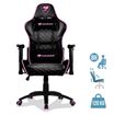 Fauteuil gamer ARMOR ONE - accoudoirs réglables - appui-tête intégré - noir et rose
