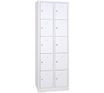 Vestiaire 2 colonnes soit 10 cases monobloc - H180 x L60 x P50 cm - blanc
