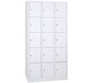 Vestiaire 3 colonnes soit 15 cases monobloc - H180 x L90 x P50 cm - blanc