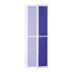Vestiaire 2 casiers (à monter) - colonne suivante - H180 x L30 x P50 cm - gris/bleu