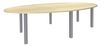 Table de réunion ovale - L280 cm - pieds exprim alu - Plateau imitation érable